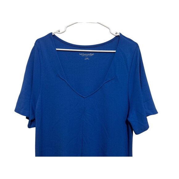 Soft Surroundings Asymmetrical Long Maxi Dress Womens XL Blue Lagenlook Coastal - Picture 5 of 12